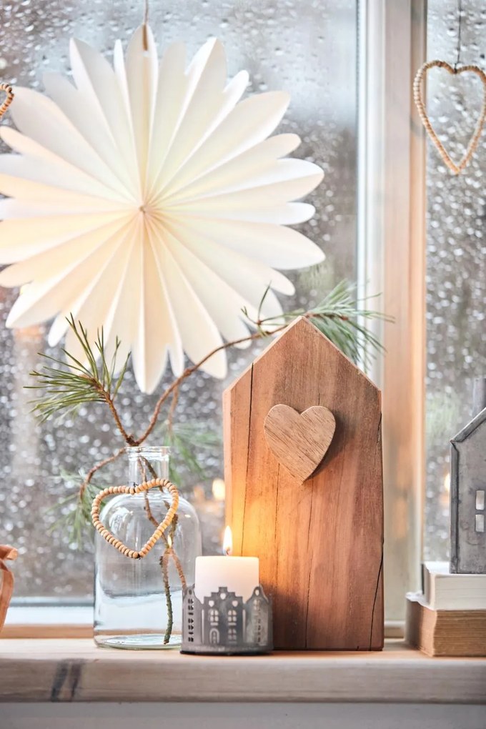 IB Laursen Biela stĺpová sviečka WHITE 6cm
