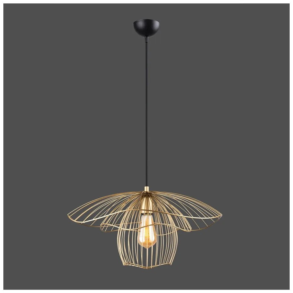 Závesné svietidlo v zlatej farbe Squid Lighting Root, výška 123 cm
