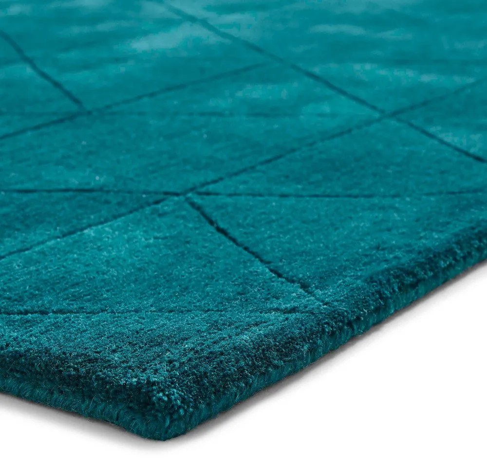 Smaragdovozelený vlnený koberec Think Rugs Kasbah, 150 x 230 cm