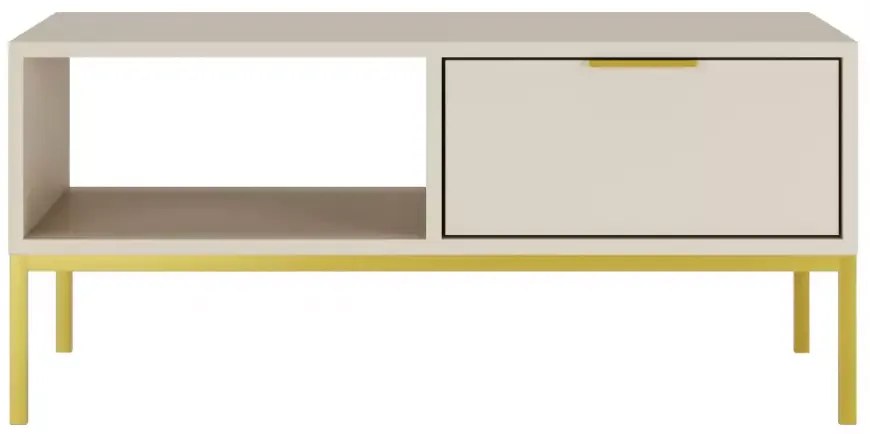 Konferenčný stolík Austin 100 cm kašmír/zlatá