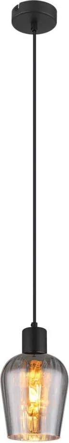 Globo 15627 - Luster na lanku RYAN 1xE27/40W/230V pr. 13,5 cm čierna