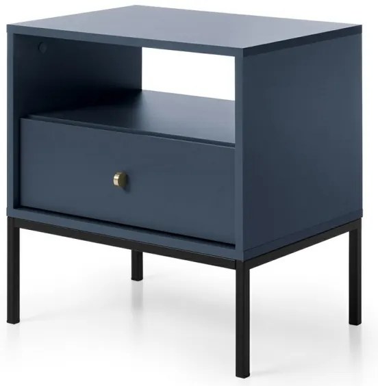 Nočný stolík MONO 56x54 cm modrá
