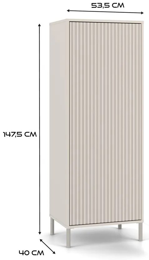 Vitrína KAMARO 1DD 53,5 cm kašmírová