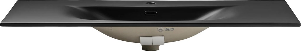 Comad Nábytkové keramické umývadlo SKY 1 BLACK MATT 120 DP, 121x46 cm, čierna matná