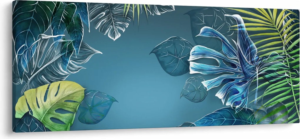 Obraz - Listy tropických rastlín (120x50 cm)