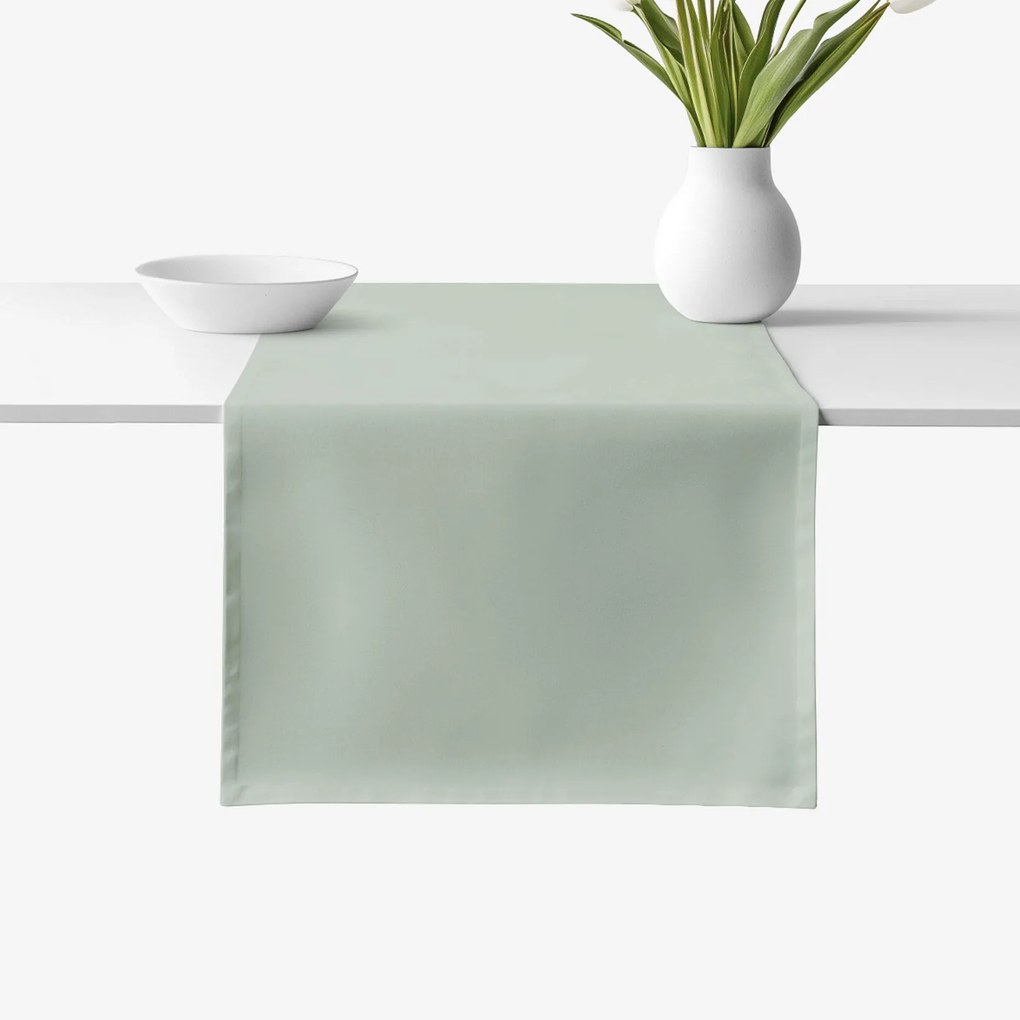 Goldea behúň na stôl 100% bavlnené plátno - šalviovo zelený 20x120 cm