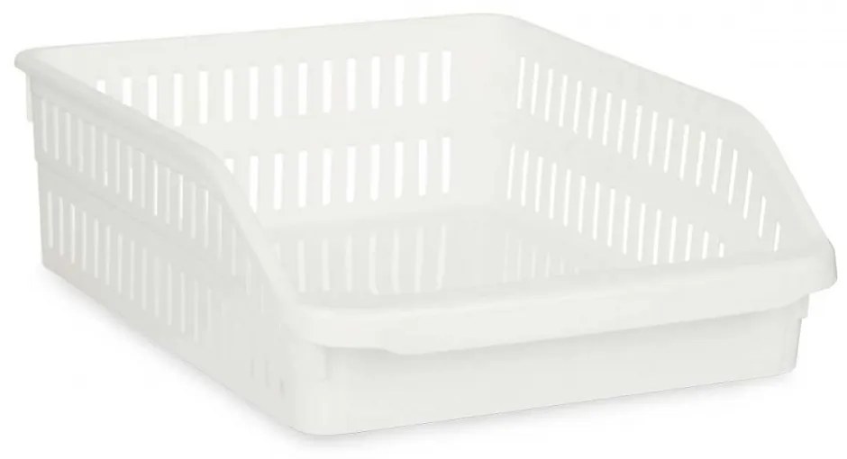 Orion Organizér, košík do chladničky aj police – ADEL plochý, biely, 26 x 30 x 10 cm