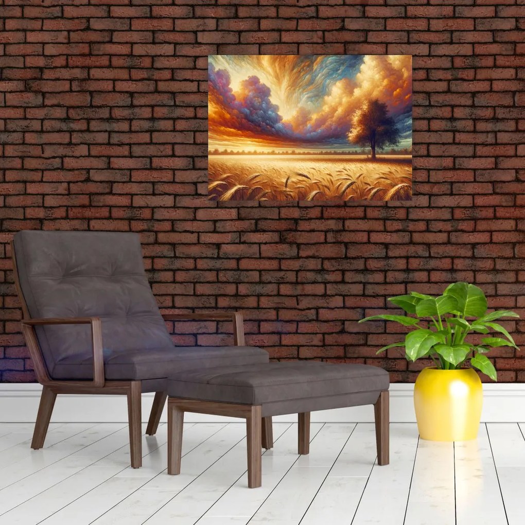 Obraz – Strom na poli (70x50 cm)