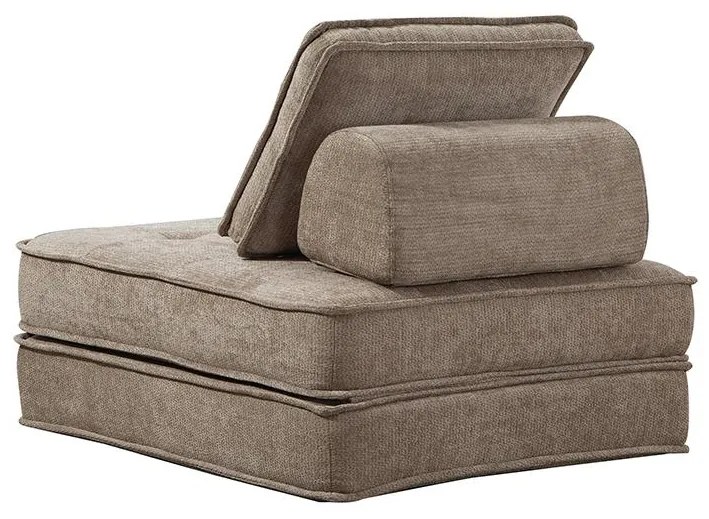 Rozkladacia penová sofa CALMERO - svetlo hnedá