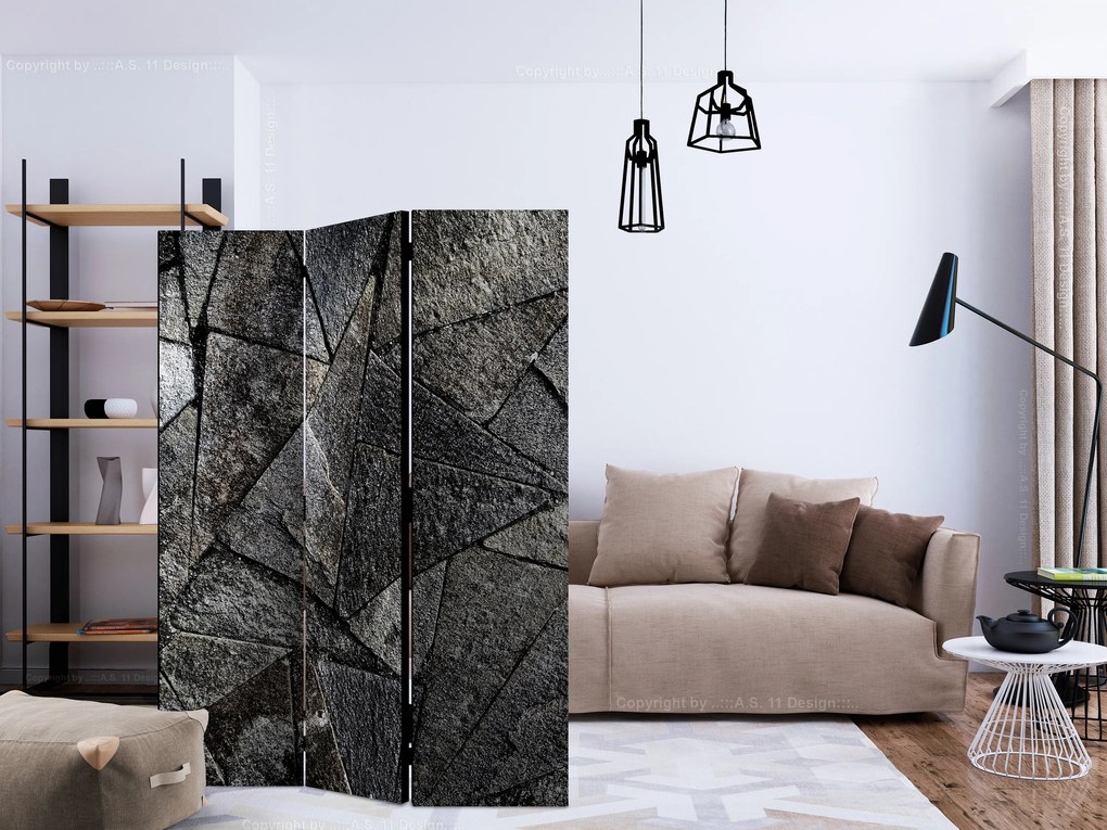 Artgeist Paraván - Pavement Tiles (Grey) [Room Dividers]