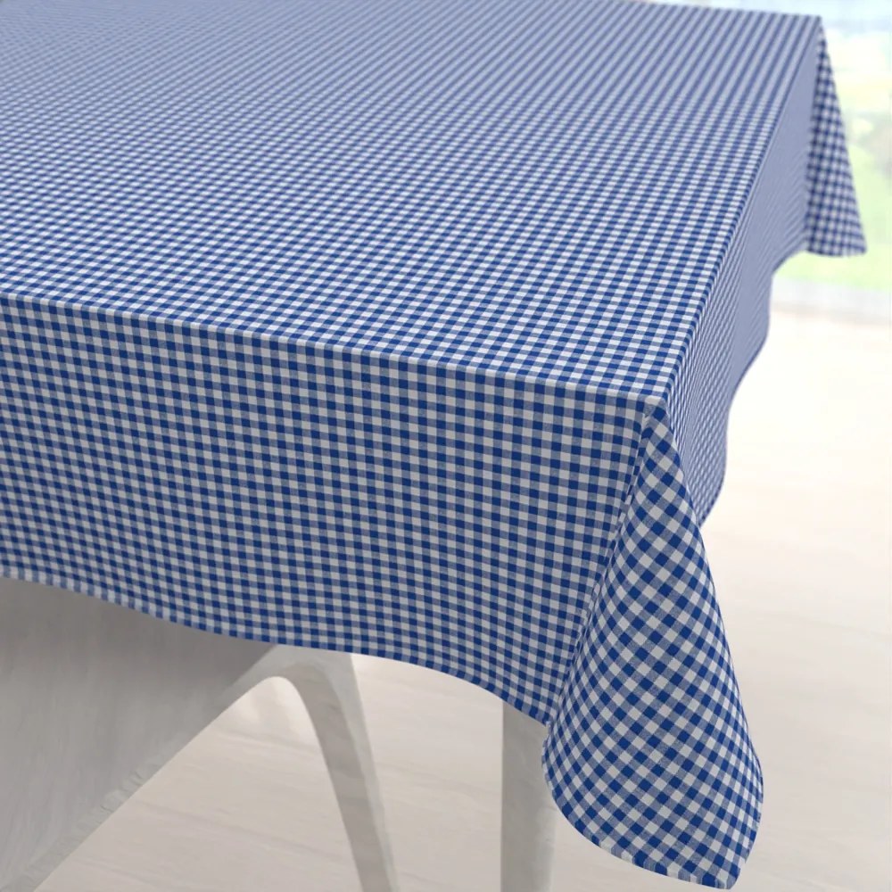 Biante Dekoračný štvorcový obrus Rebeka RE-009 Modro-biela kocka malá 80x80 cm