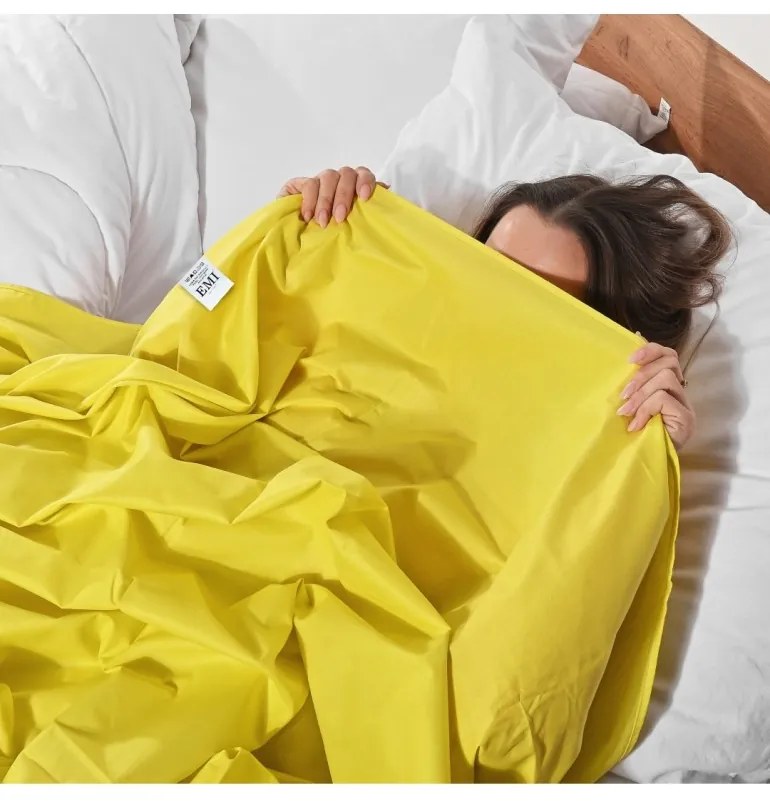 Plachta posteľná žltá pevná EMI, Pevná plachta 140x220