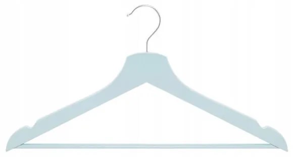 SPRINGOS Ramienka na šaty 43cm drevené, šedomodré, súprava 3ks SPRINGOS URBAN