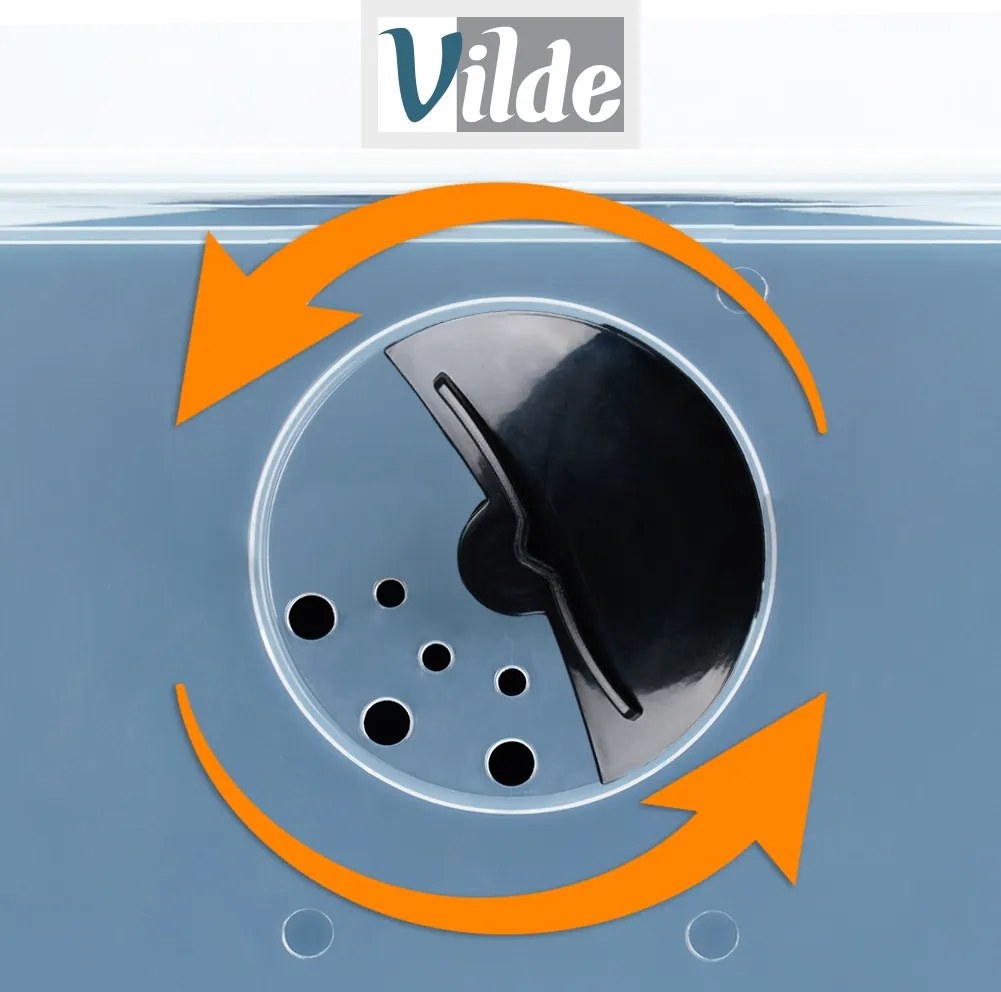 VILDE Skladovací čierny box na cibuľu a zemiaky, biele veko(13l)