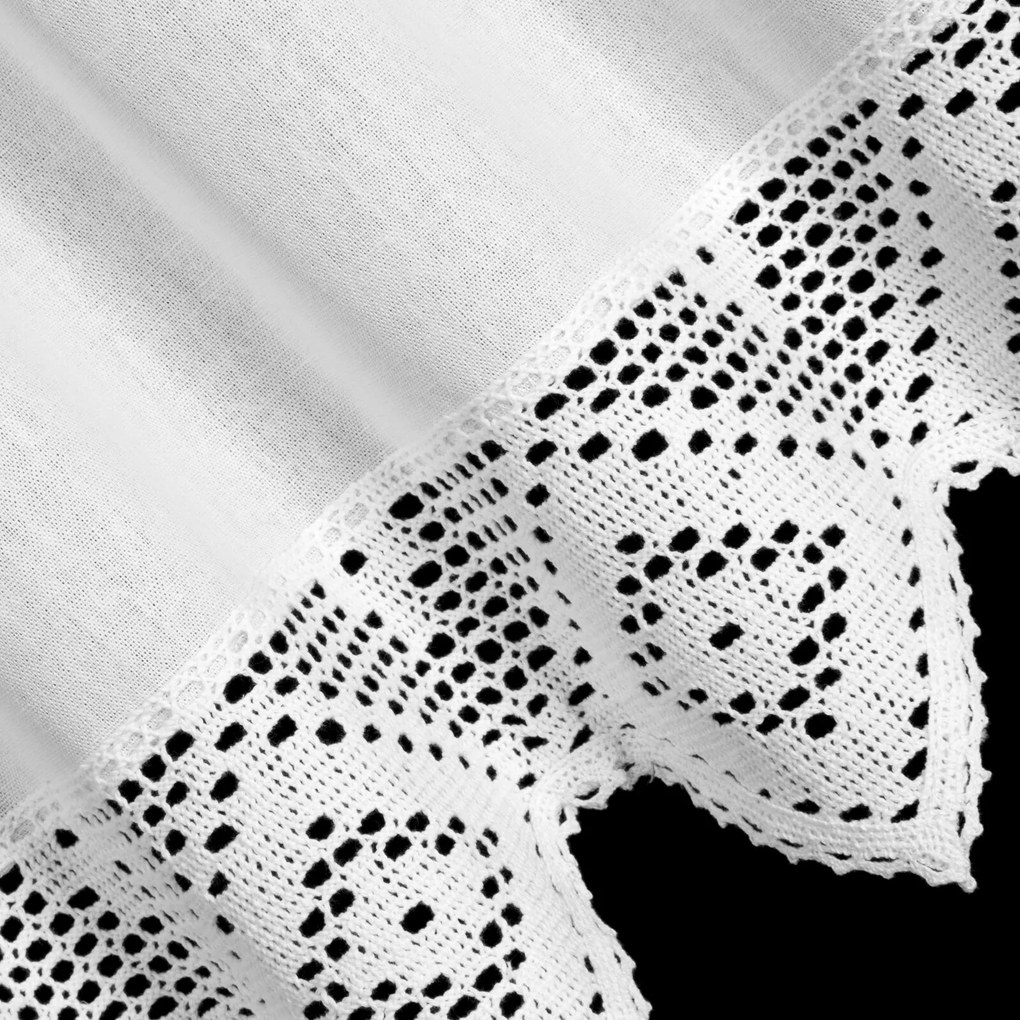 KRÁTKA ZÁCLONA NA PÁSKE ISAAC 150X60 CM BIELA