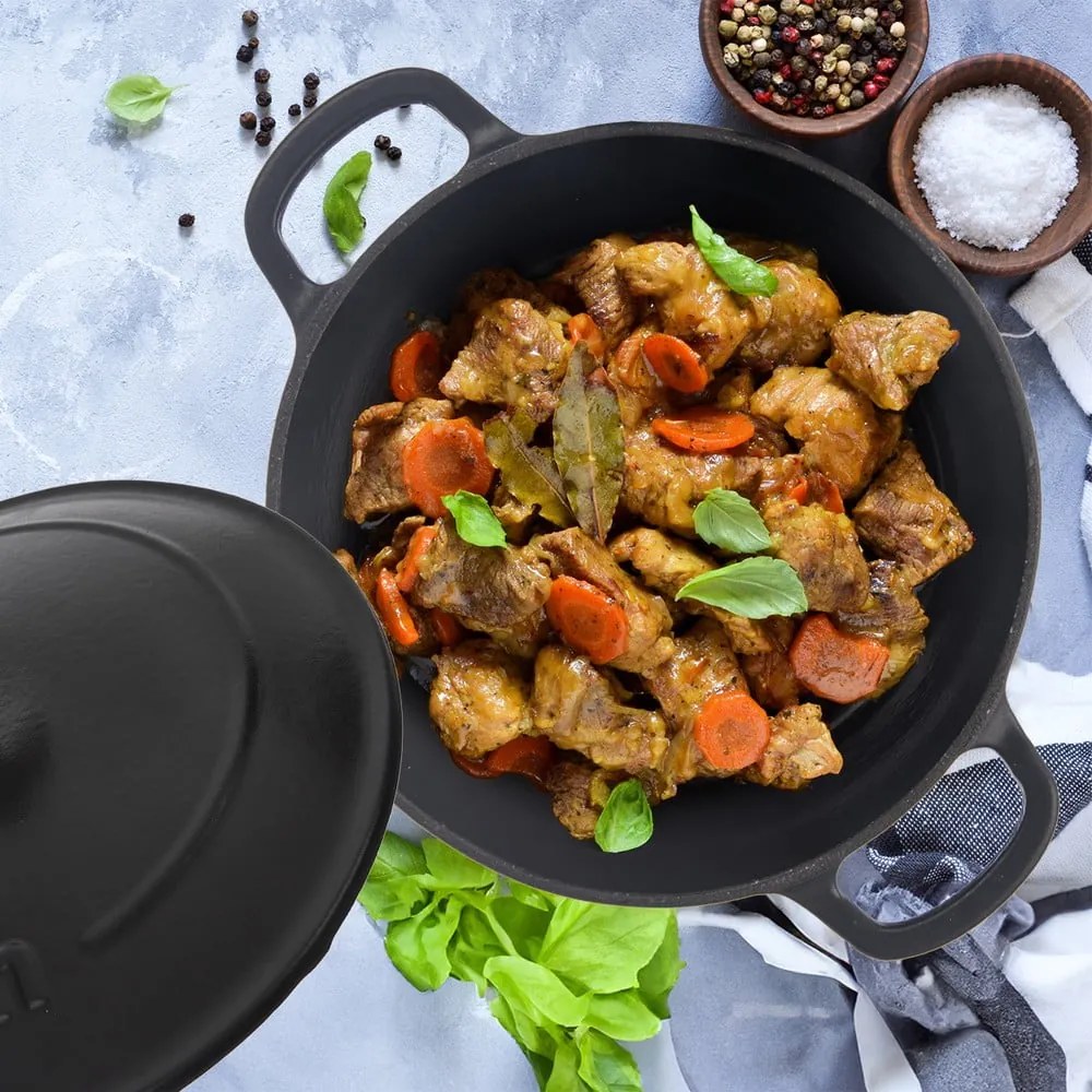 Liatinový hrniec s pokrievkou na indukciu 5,2 l LITINA SMALT – Orion