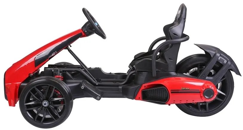 LEAN CARS ELEKTRICKÁ KÁRA - CH9939 - NELAKOVANÁ - ČERVENÁ 2x45W MOTOR - 12V7AhBATÉRIA - 2023