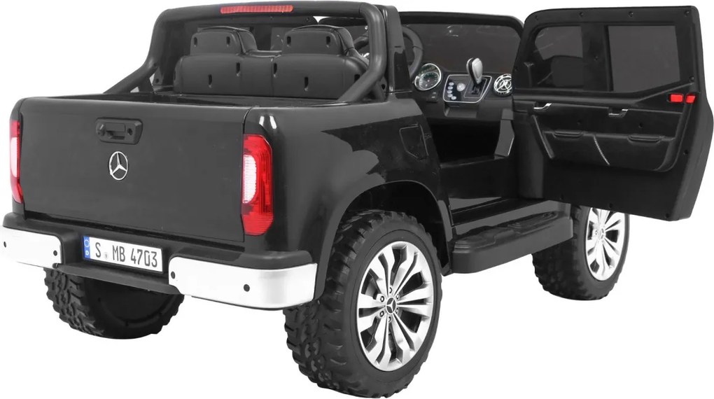 Ramiz Mercedes Benz X-Class pre deti Čierna Pickup + Pilot + pohon 4x4