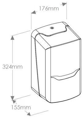 Zásobník na papierové uteráky v rolkách Merida Hygiene Control Flexi, biela