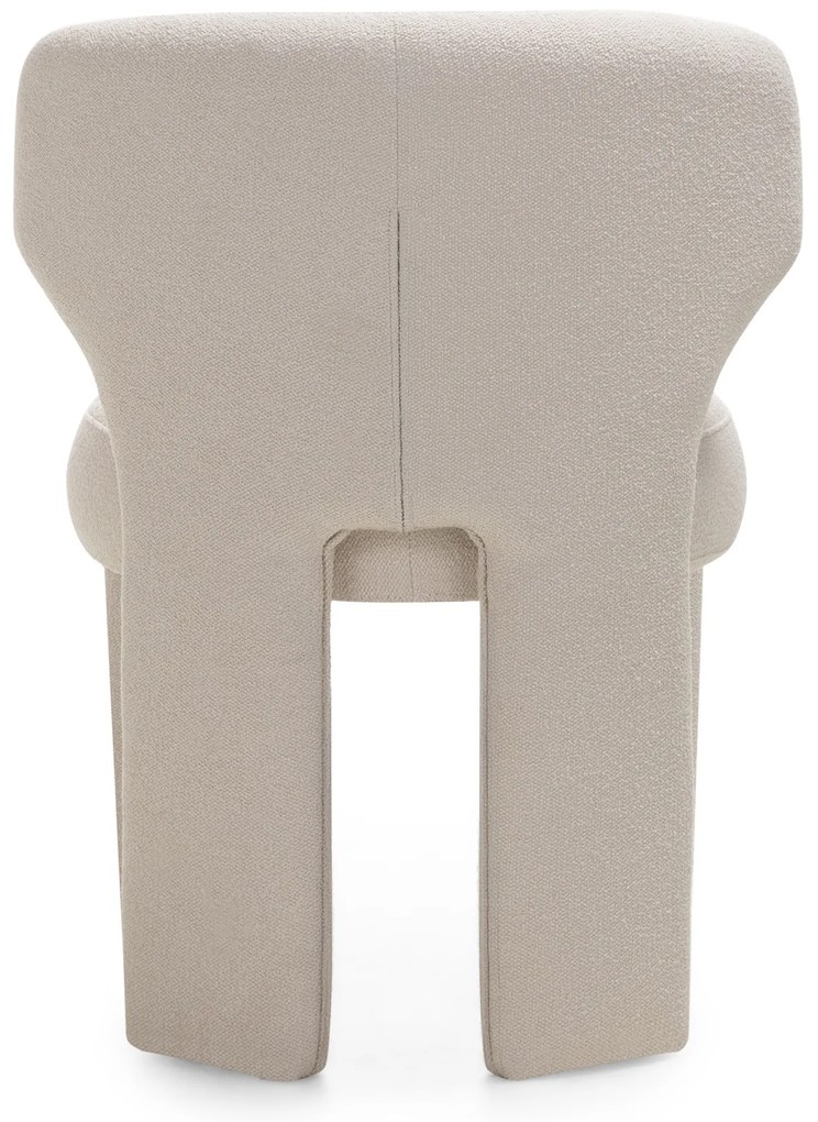 Jídelní designová židle Elaine boucle krémová