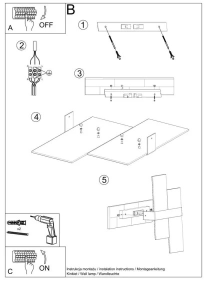 Sollux SL.0187 - Nástenné svietidlo MASSIMO 2xG9/40W/230V biela/chróm
