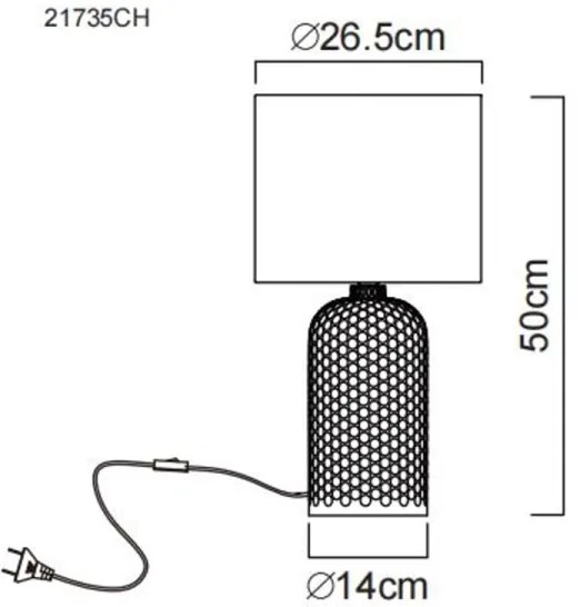 Globo 21735CH - Stolná lampa SOFIA 1xE27/60W/230V béžová