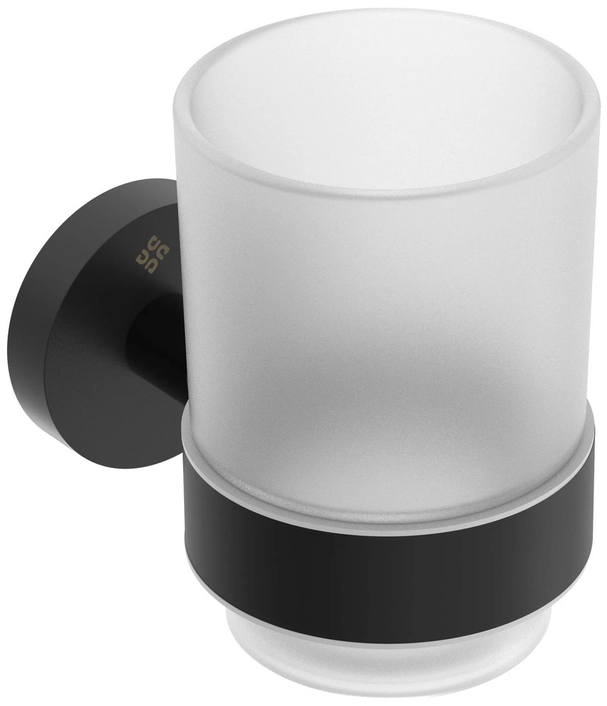 Deante Jasmin, kúpeľňový pohár na zubné kefky, čierna matná, DEA-ADJ_N911
