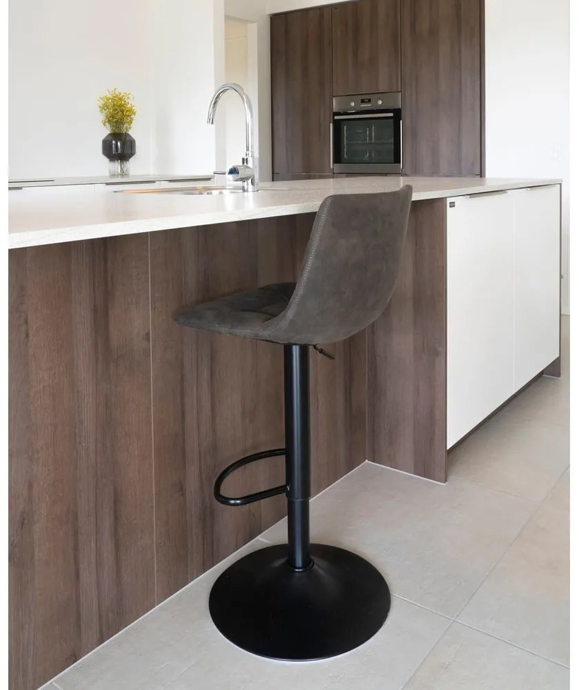 Tmavosivé čalúnené barové stoličky v súprave s nastaviteľnou výškou 2 ks (výška sedadla 63 cm) Middelfart – House Nordic