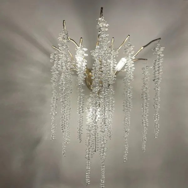 Krištáľové nástenné svietidlo 3xG9/40W/230V rose gold