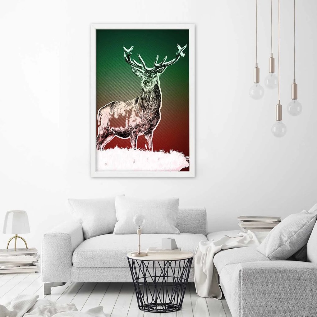 Gario Plagát Abstrakt jeleňa Farba rámu: Čierna, Rozmery: 20 x 30 cm