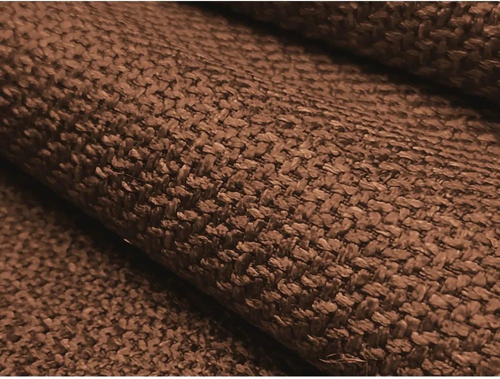 Rohová pohovka v terakotovej farbe (ľavý roh/s leňoškou) Keli – Makamii