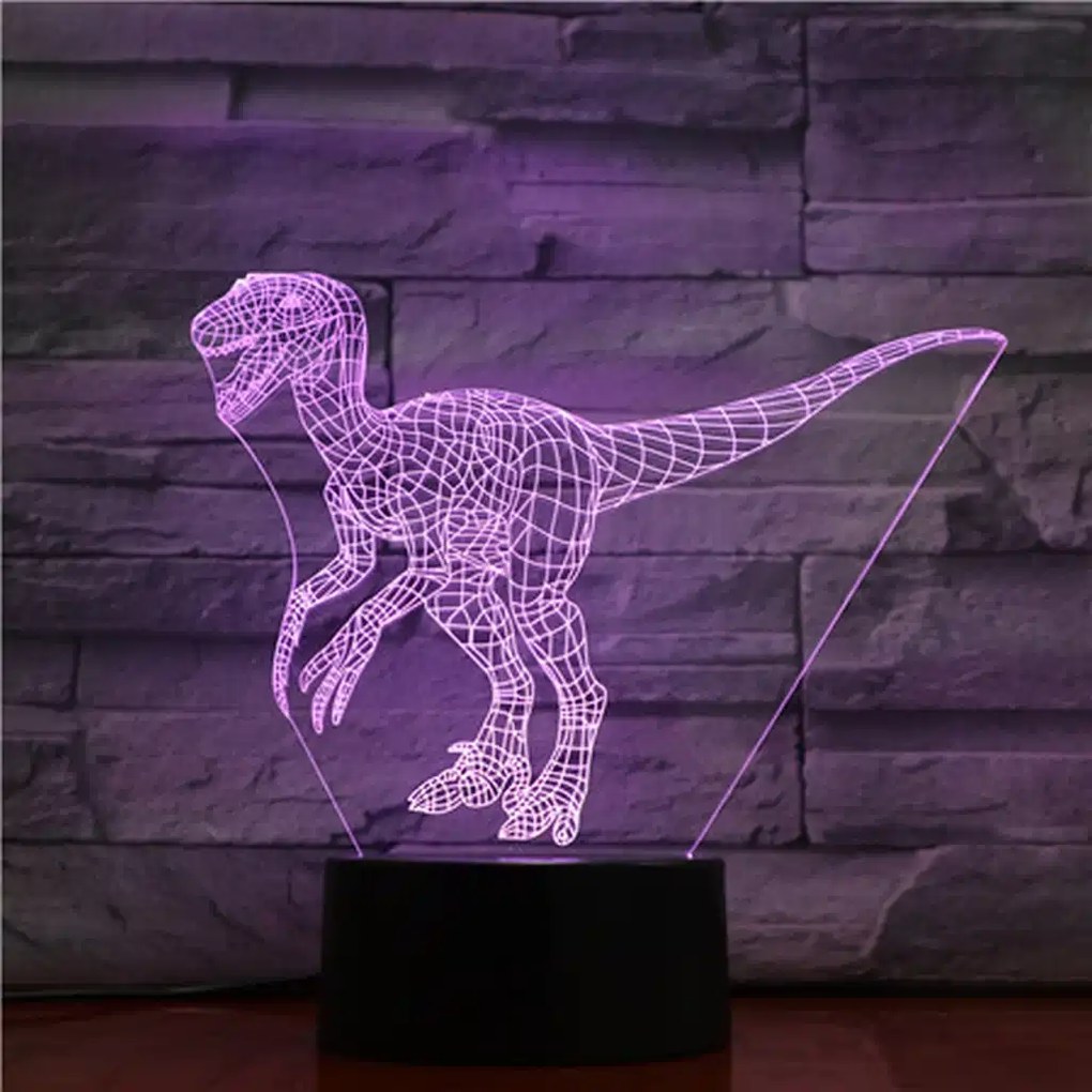 3Dmix 3DL-WD010 - 3D LED nočná lampa 3Dmix 3DL-WD - T-rex (Wood)