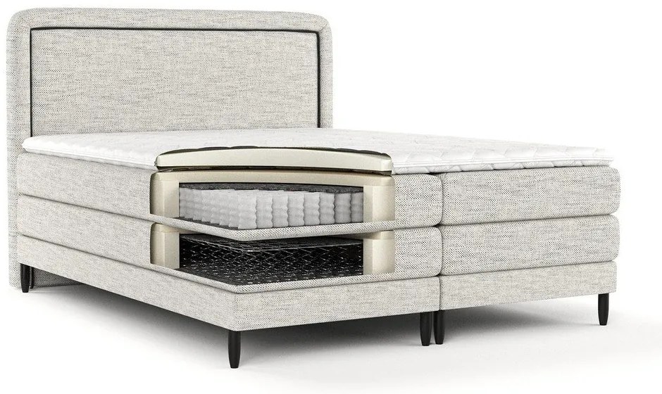 Svetlosivá boxspring posteľ 140x200 cm Dove – Maison de Rêve