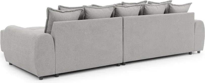 Svetlosivá rohová pohovka (pravý roh/s leňoškou) Albane – Ropez