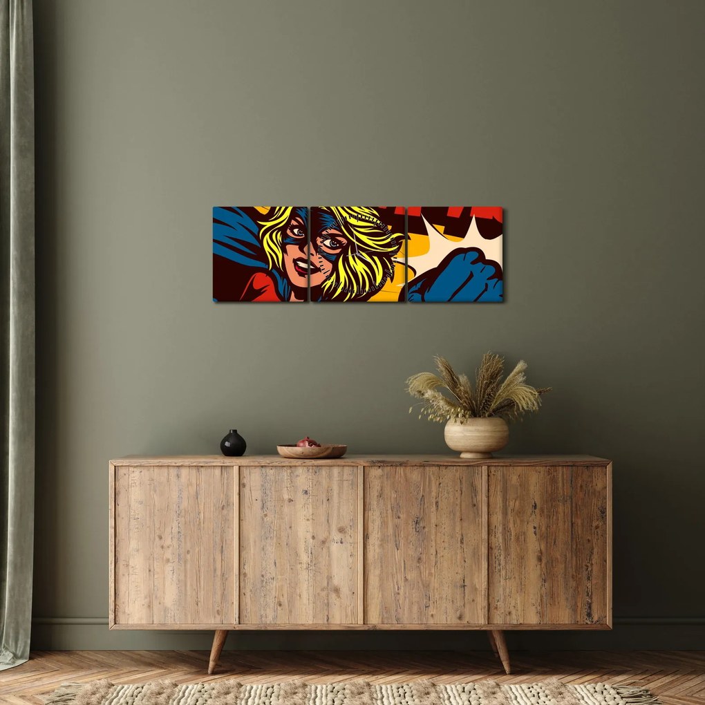 Obraz - Komix (s hodinami) (90x30 cm)