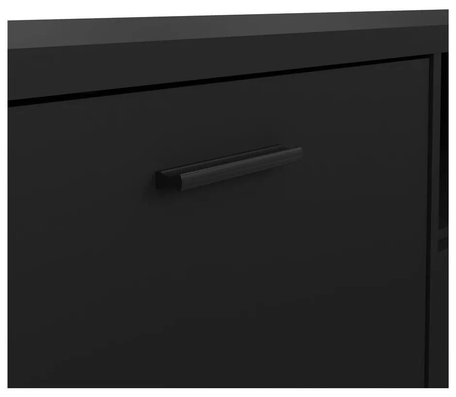 Čierny TV stolík 177x38 cm Media – Tvilum