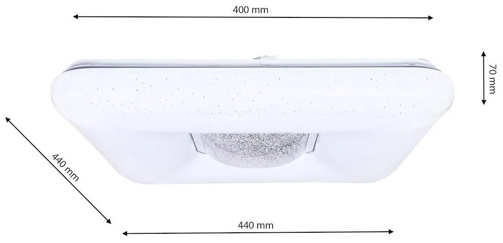 Stropné LED svietidlo Yax, 1x LED 24w, 3000-6000k, w, s ovládačom