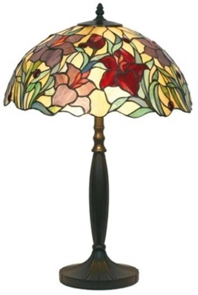 Kvetinová stolná lampa ATHINA ručne vyrobená 62cm