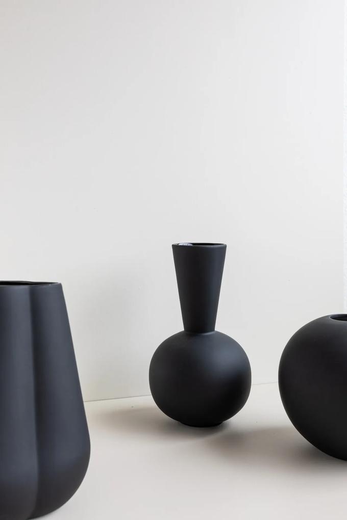 Keramická váza Trumpet, vysoká – čierna
