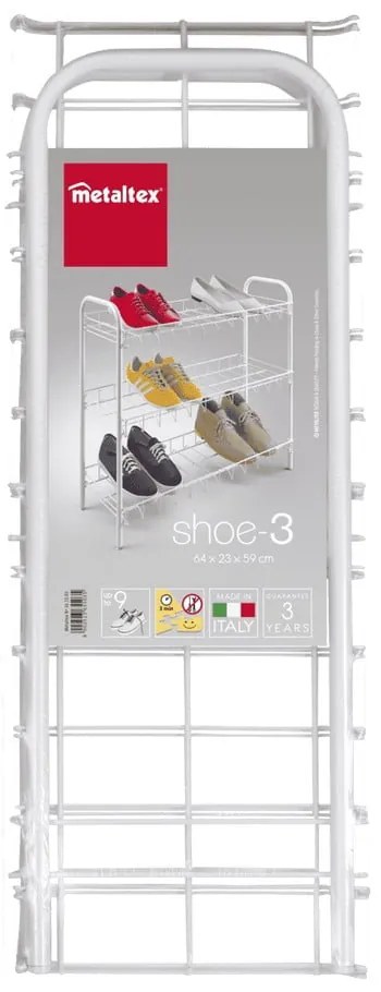 Trojposchodová polica na topánky Metaltex Shoe Rack