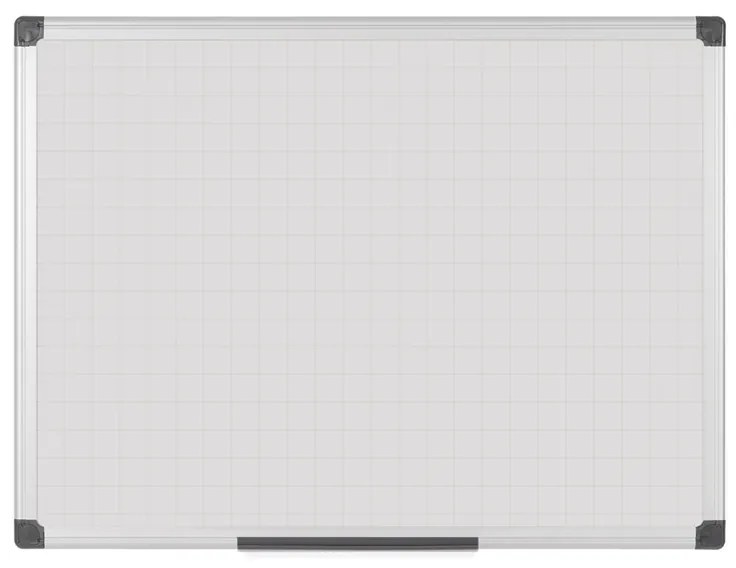 Biela magnetická popisovacia tabuľa s potlačou, štvorce/raster, 1200 x 900 mm