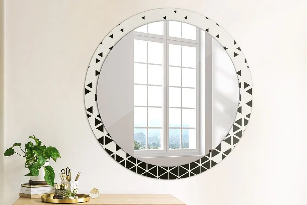 Okrúhle ozdobné zrkadlo Abstraktný geometrický fi 90 cm