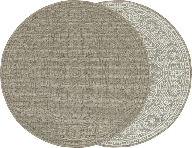 Obojstranný koberec BRUSSELS 205989/10610 béžový / krémový kruh