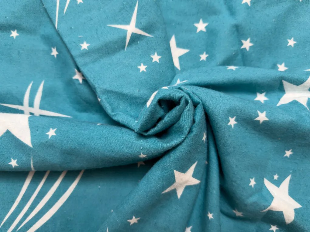 Flanelové obliečky NIGHT SKY tyrkysové Rozmer obliečky: 2 ks 70 x 90 cm | 200 x 220 cm