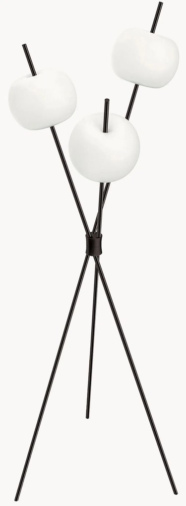 Ručne fúkaná stmievateľná stojacia tripod lampa Kushi