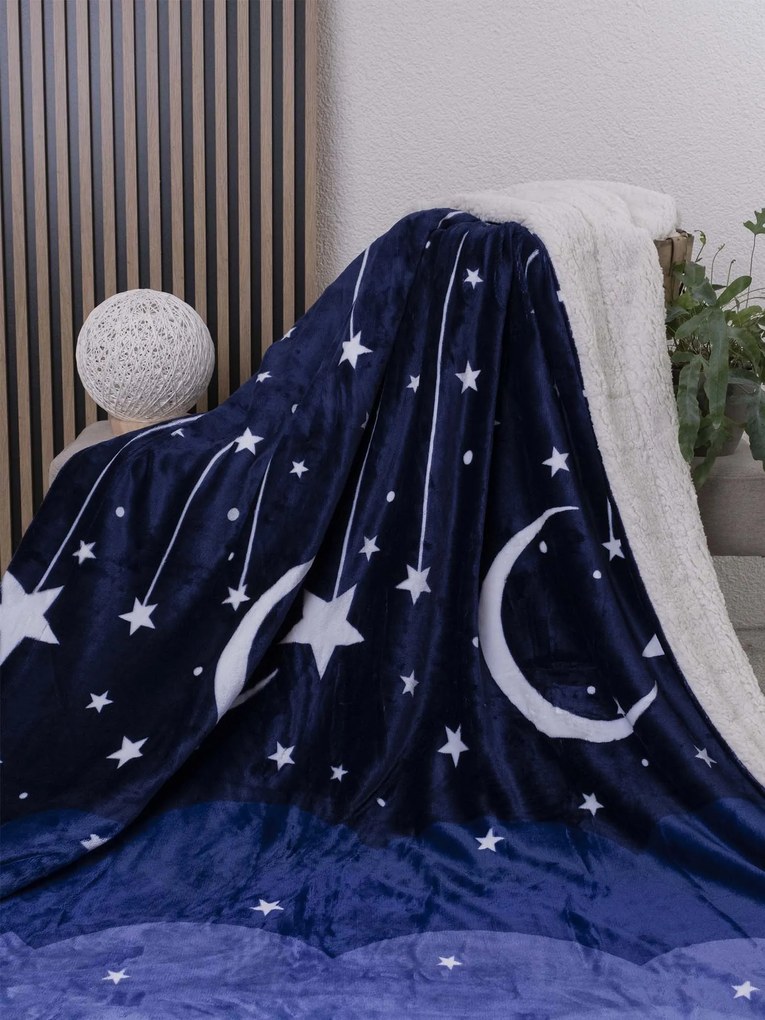 Baránková deka mikroplyš Exclusive 150 × 200 cm – Nočná obloha