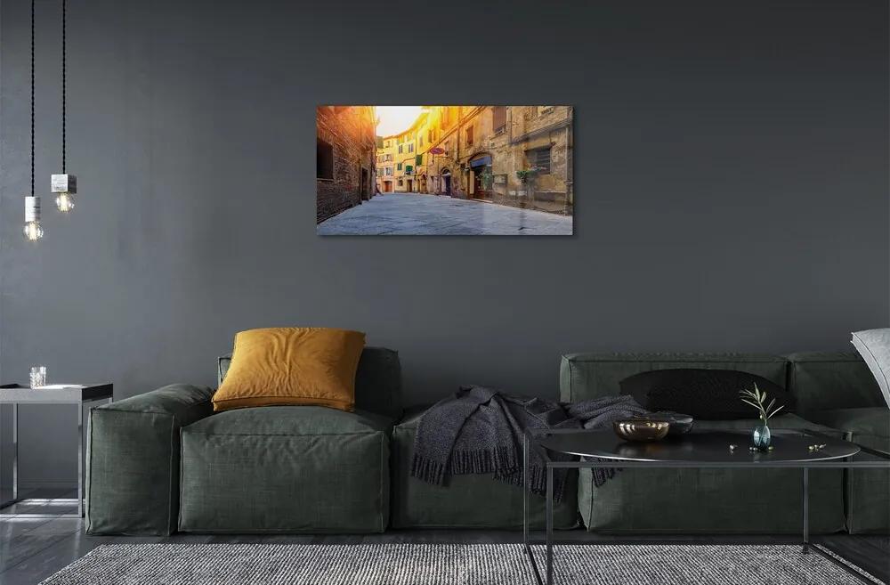 Sklenený obraz Italy Street budovy 140x70 cm