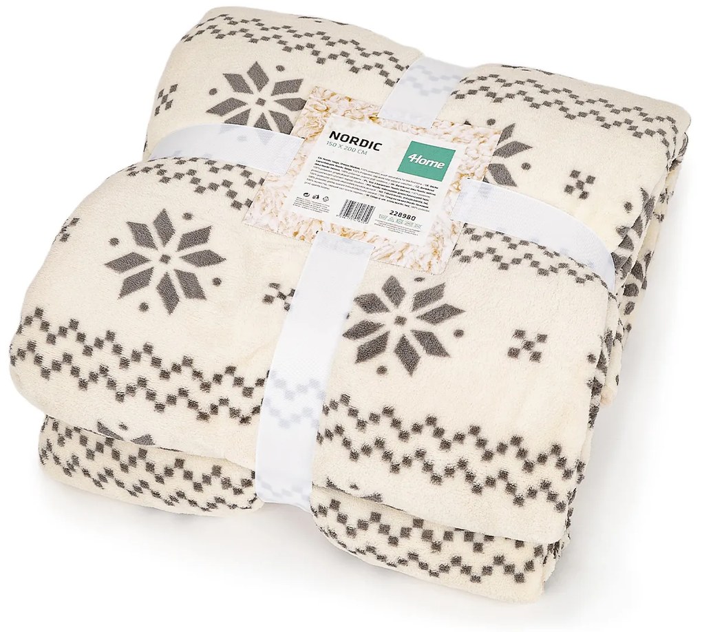 4Home Baránková deka Nordic béžová, 150 x 200 cm