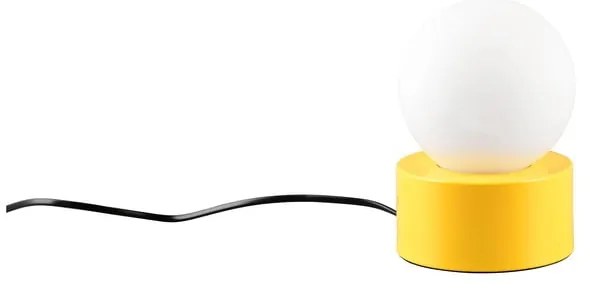 Žltá stolová lampa so skleneným tienidlom (výška 17 cm) Countess – Reality