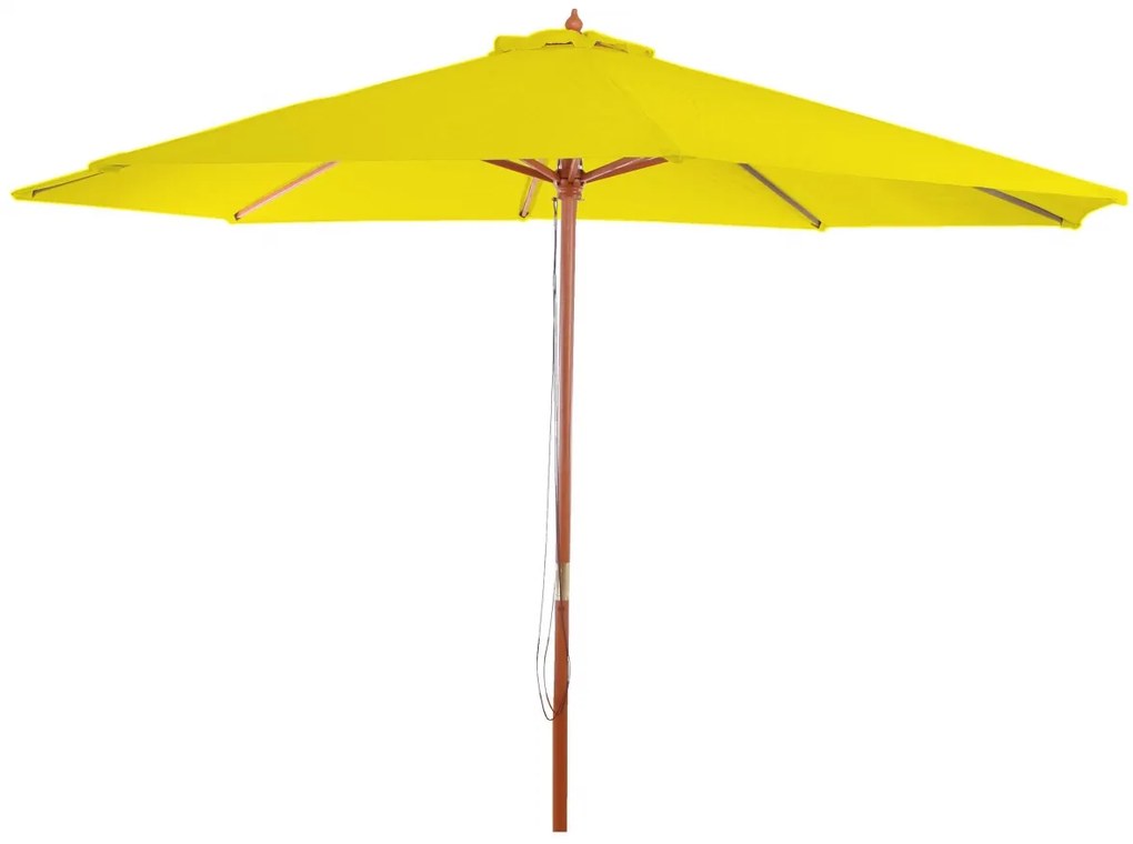 Slnečník Florida Ø 3,5m - polyester/drevo 7kg - žltá